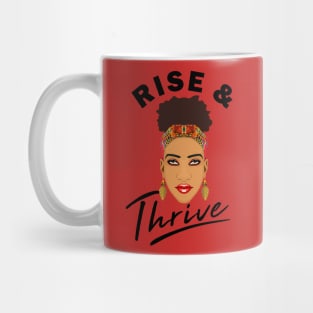 Rise and Grind Thrive Melanin Queen Mug